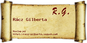 Rácz Gilberta névjegykártya